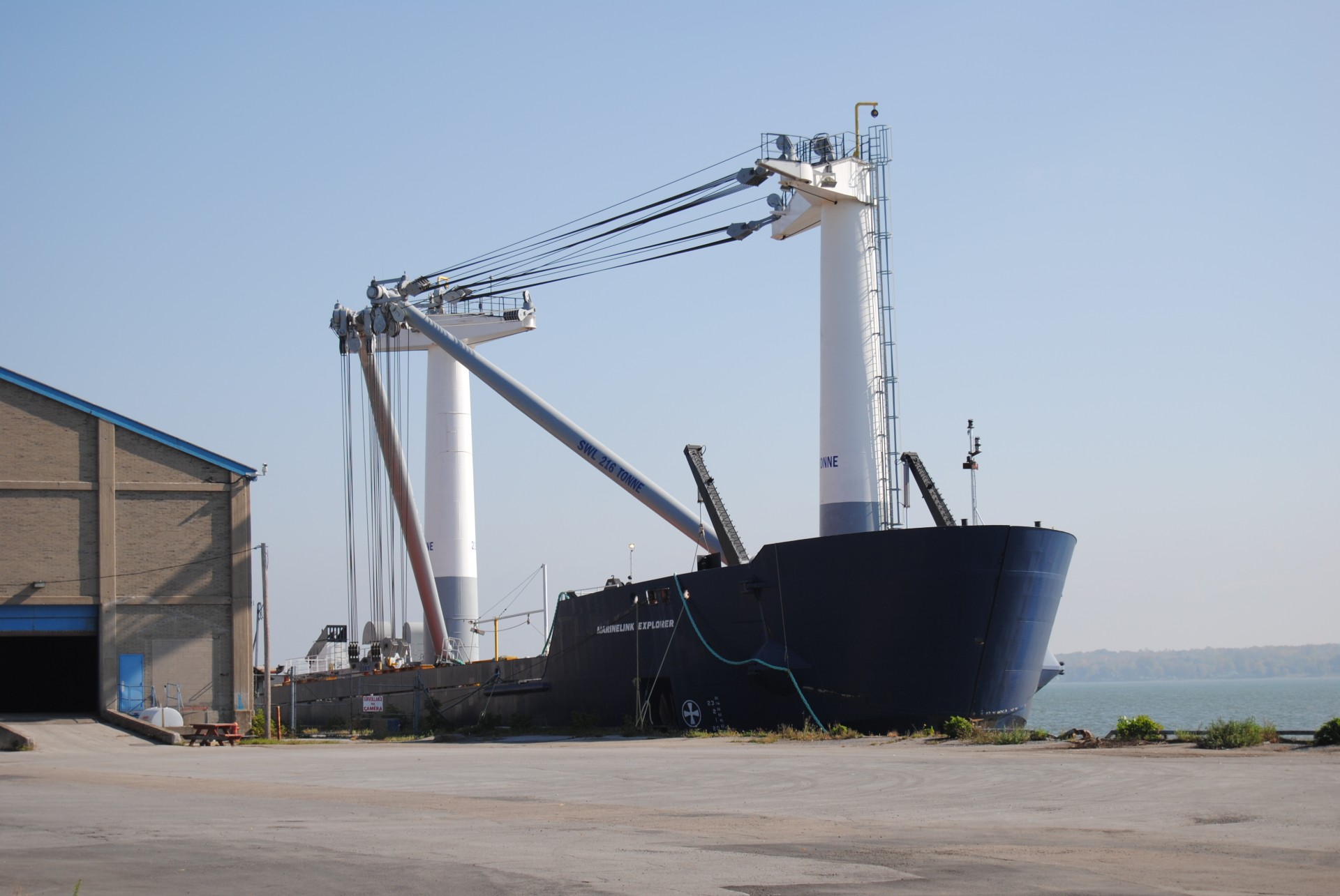 Cargo vessel at a marine terminal
